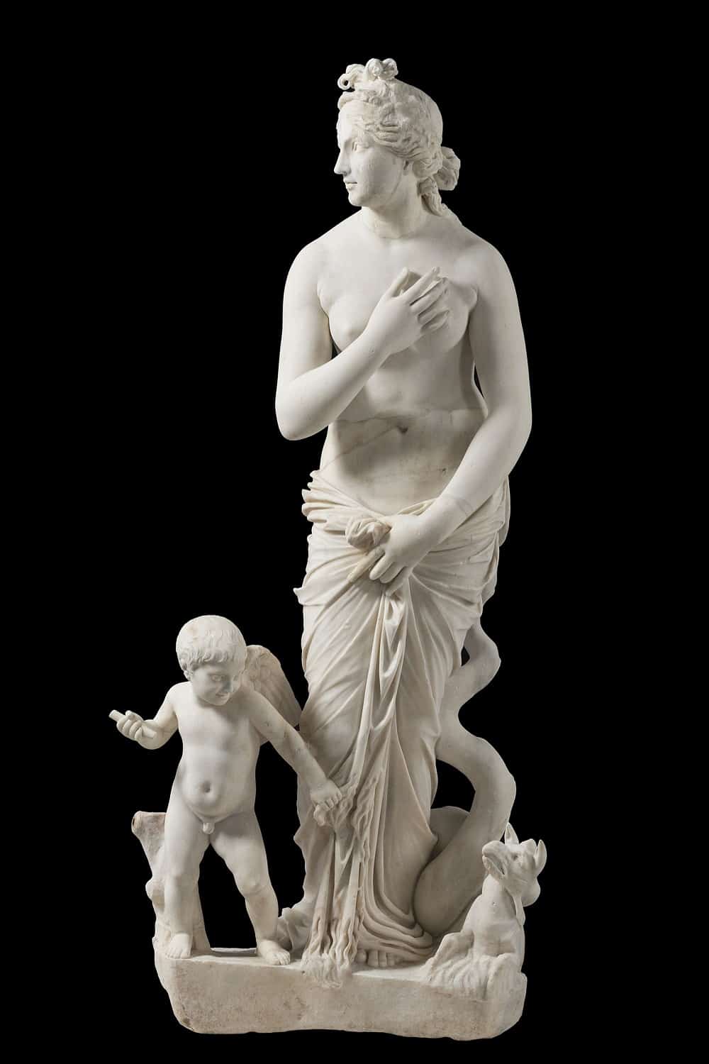 Sculpture of Aphrodite with Eros and Ketos