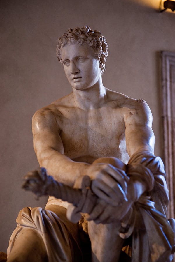 ares sitting statue