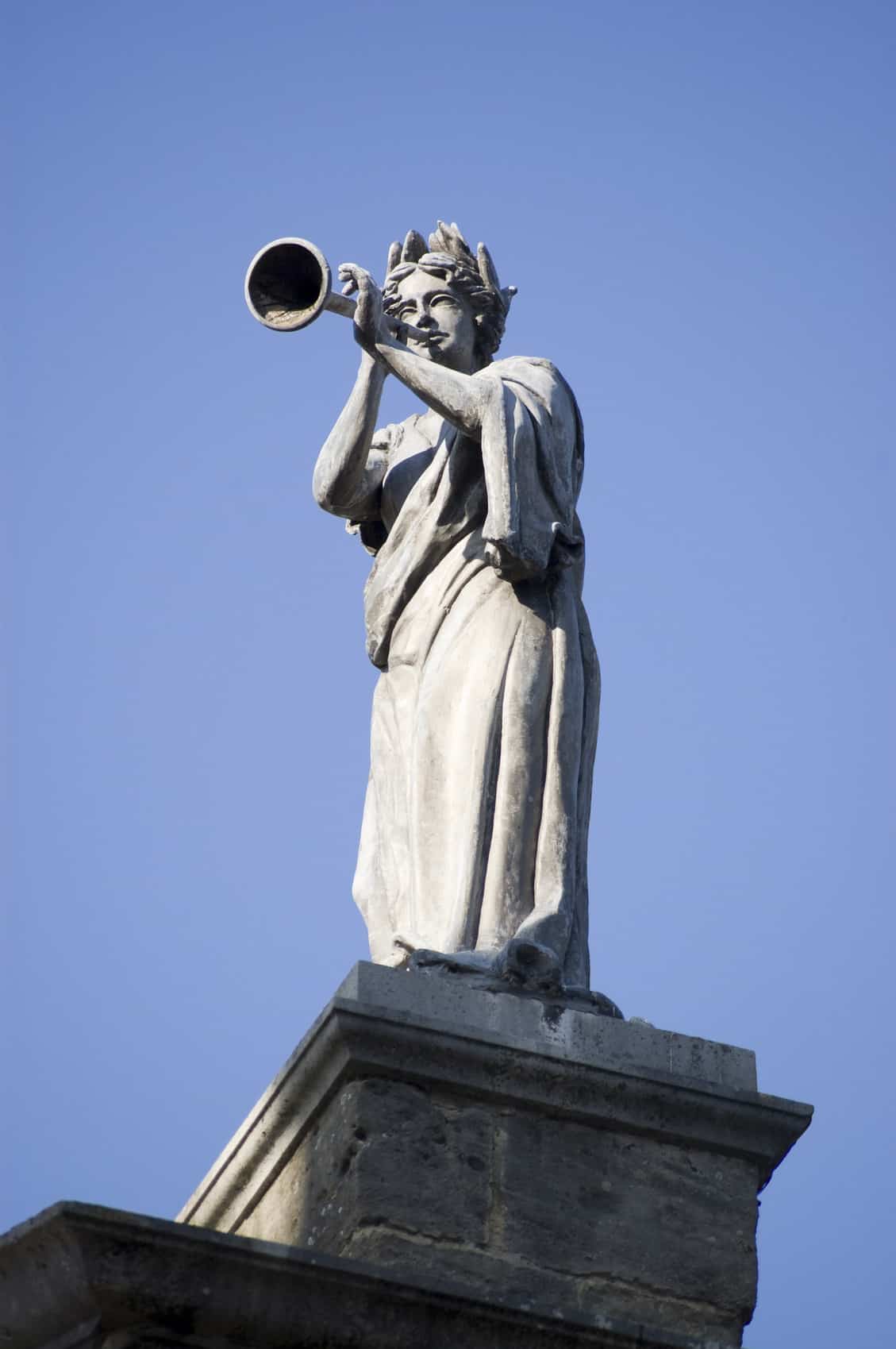 Euterpe, muse of music statue