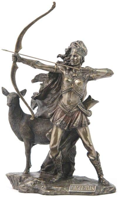 artemis with deer and her symbols