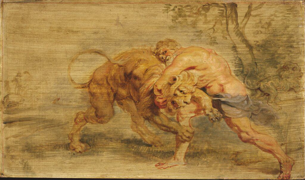 Heracles With Lion